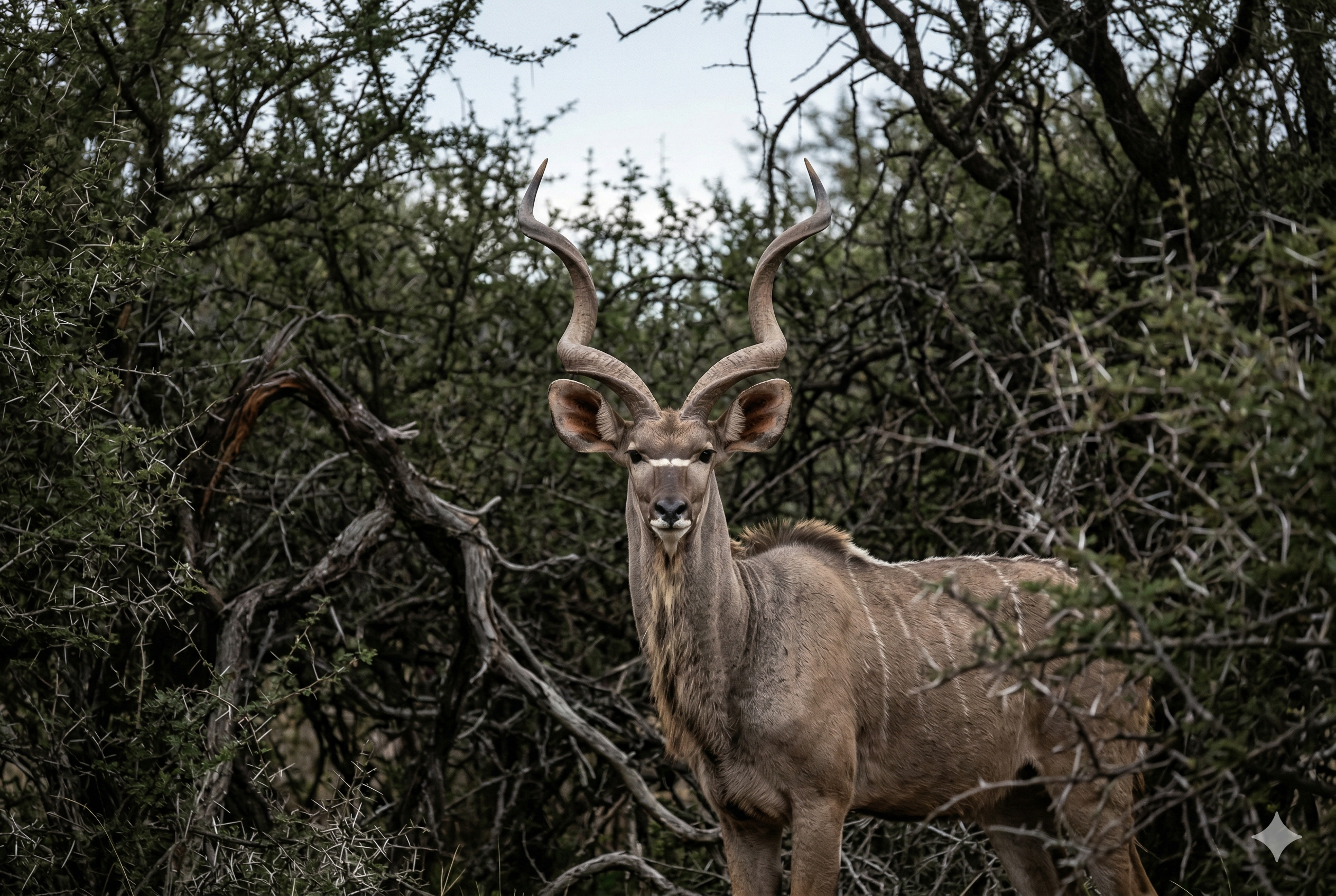 Greater Kudu (The Grey Ghost) quarry photography on the Vaalpenskraal estate